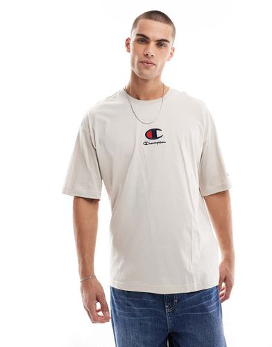 Legacy - T-shirt color pietra con logo centrale - Champion - Modalova