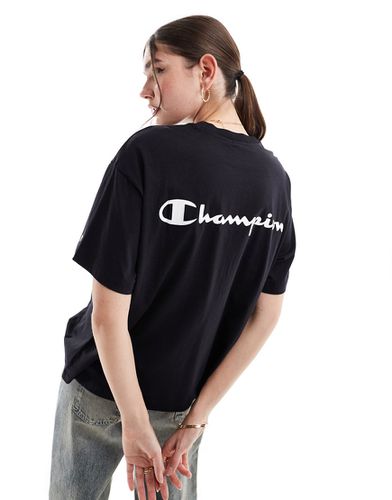 Legacy - T-shirt nera con spalle scivolate - Champion - Modalova