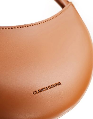 Borsa da spalla a mezzaluna color cuoio - Claudia Canova - Modalova