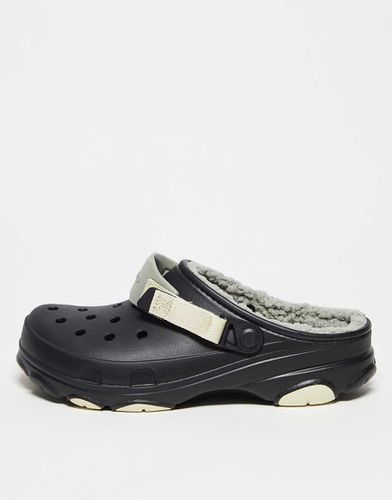 Zoccoli unisex foderati neri adatti a tutti i terreni - Crocs - Modalova