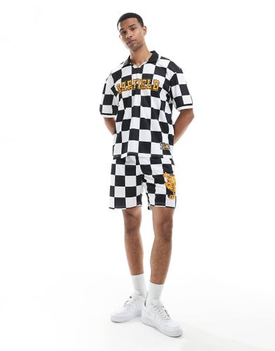 Short large avec motif Garfield sport - Noir et blanc - Cult Classic - Modalova