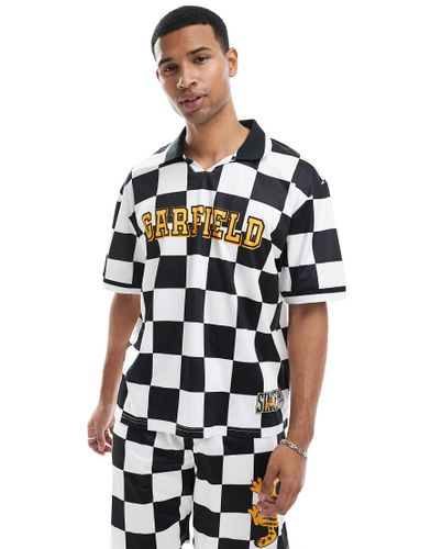 T-shirt oversize avec motif Garfield sport - Noir et blanc - Cult Classic - Modalova