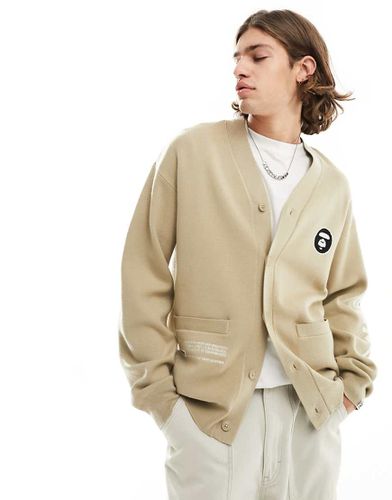 AAPE By A Bathing Ape - Now - Cardigan in maglia kaki - AAPE BY A BATHING APE® - Modalova