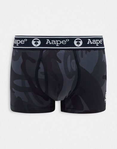 Boxer neri mimetici con fascia in vita con logo - AAPE BY A BATHING APE® - Modalova