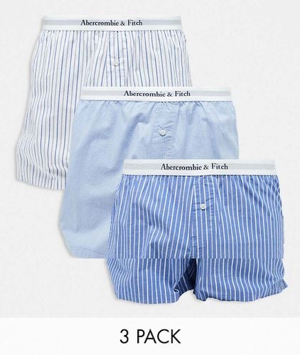 Confezione da 3 pantaloncini boxer a quadri in tonalità di - Abercrombie & Fitch - Modalova