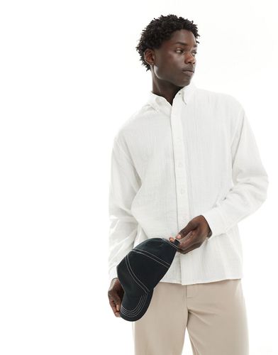 Camicia oversize leggera bianca - Abercrombie & Fitch - Modalova
