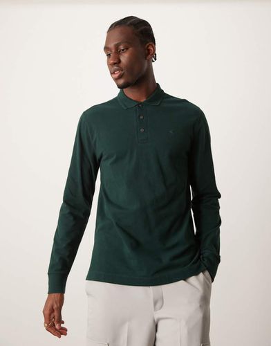 Icon Modern Classic - Polo a maniche lunghe scuro con logo - Abercrombie & Fitch - Modalova