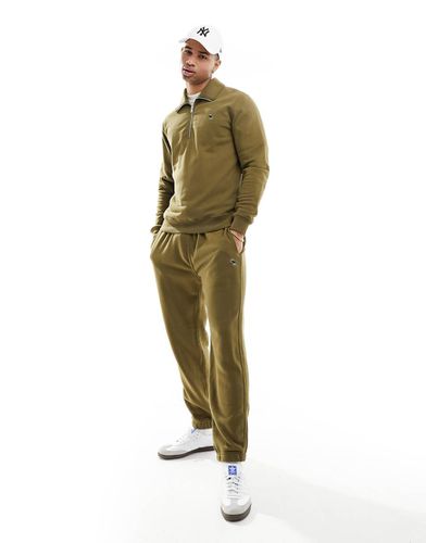 Joggers felpati oliva in French Terry con logo in coordinato - Abercrombie & Fitch - Modalova