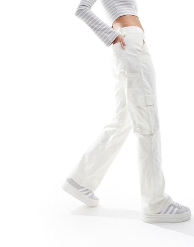 Pantaloni cargo color crema vestibilità comoda - Abercrombie & Fitch - Modalova