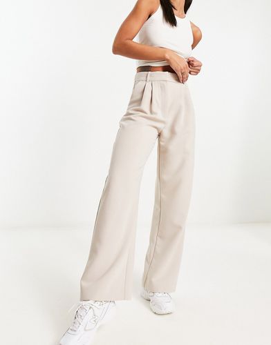 Pantaloni sartoriali con fondo ampio grigi - Abercrombie & Fitch - Modalova