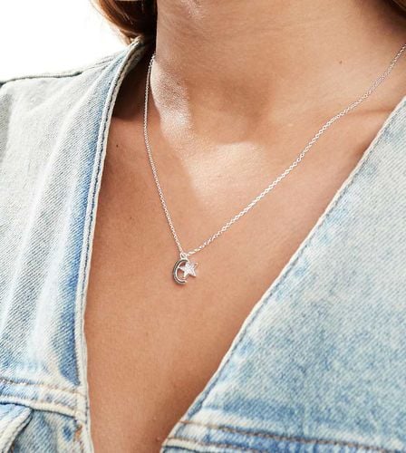 Collana in sterling con ciondoli a forma di luna e stella - Accessorize - Modalova