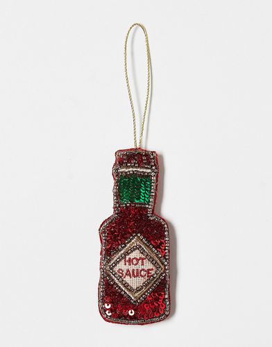 Decorazione natalizia a forma di bottiglia di salsa piccante in paillettes - Accessorize - Modalova