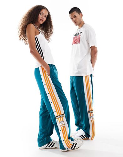 Adibreak - Pantaloni della tuta verde azzurro con dettaglio arancione - adidas Originals - Modalova