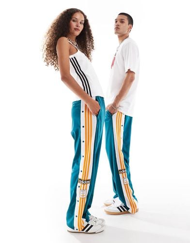 Adibreak - Pantaloni della tuta verde azzurro con dettaglio arancione - adidas Originals - Modalova