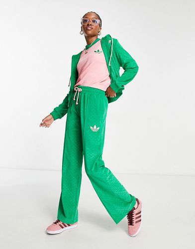 Adicolor 70s - Pantaloni sportivi in velour verdi - adidas Originals - Modalova