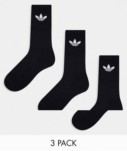 Confezione da 3 paia di calzini ammortizzati neri con trifoglio - adidas Originals - Modalova