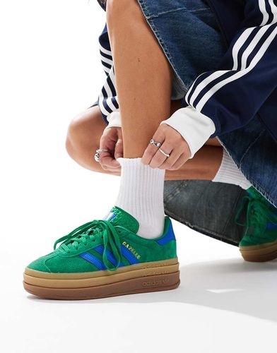 Gazelle Bold - Sneakers verdi e blu con suola in gomma - adidas Originals - Modalova