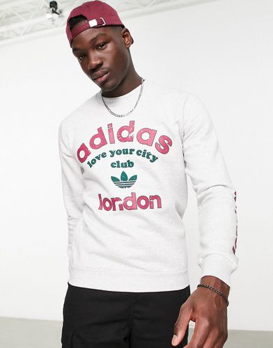 London - Felpa grigia con logo - adidas Originals - Modalova