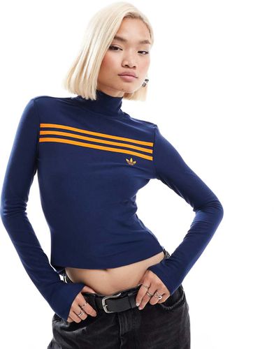 Maglione accollato blu indaco a maniche lunghe - adidas Originals - Modalova