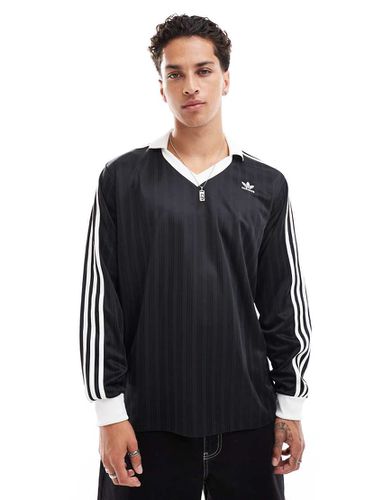 Maglia a maniche lunghe in piqué nera - adidas Originals - Modalova