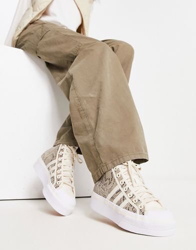 Nizza - Sneakers alte con plateau e stampa pitonata - adidas Originals - Modalova