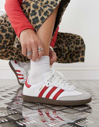 Samba OG - Sneakers bianche e rosse - adidas Originals - Modalova