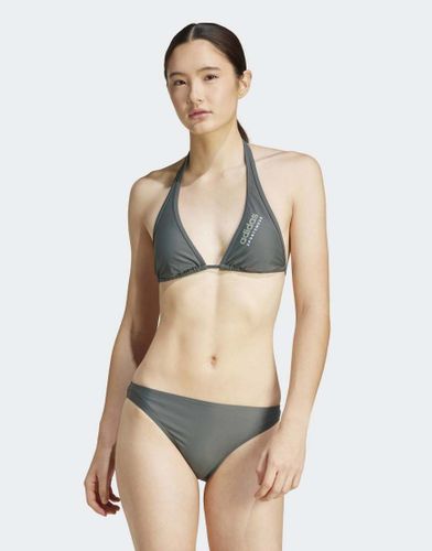 Bikini sportif rembourré et noué autour du cou - Lierre légendaire et vert argenté - Adidas Performance - Modalova