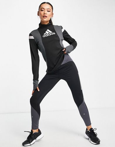Adidas Running - Leggings colorblock e grigio - adidas performance - Modalova