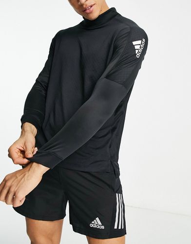 Adidas - Training Strength Warm - T-shirt a maniche lunghe nera accollata - adidas performance - Modalova