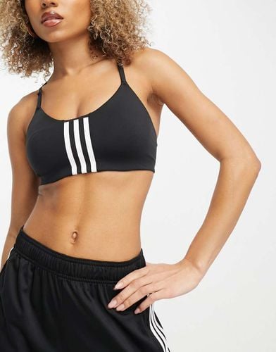 Adidas - Training Train Icons - Reggiseno sportivo a supporto leggero con 3 strisce - adidas performance - Modalova