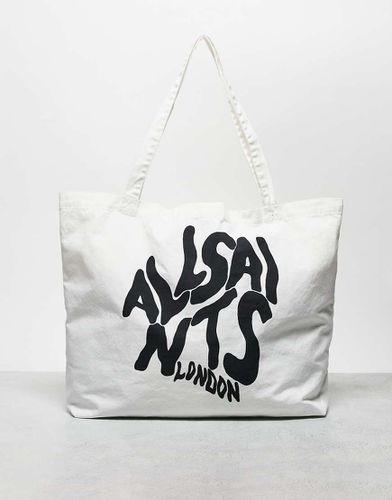 Orlando - Maxi borsa bianca con logo - AllSaints - Modalova