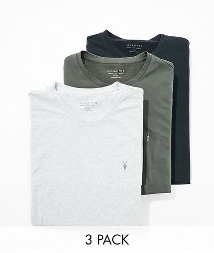 Brace - Confezione multipack da 3 T-shirt multicolore in cotone pettinato - AllSaints - Modalova