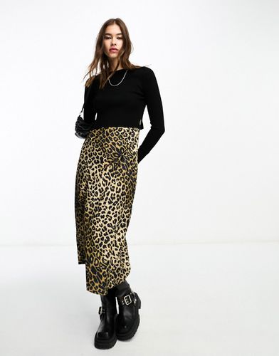 Hera - Vestito sottoveste midi e maglione 2 in 1 e leopardato - AllSaints - Modalova