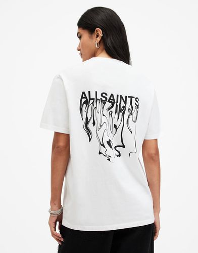 Inksaints - T-shirt bianca con stampa del logo sul retro - AllSaints - Modalova