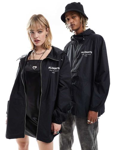 Underground - Giacca leggera unisex nera con finitura impermeabile - AllSaints - Modalova