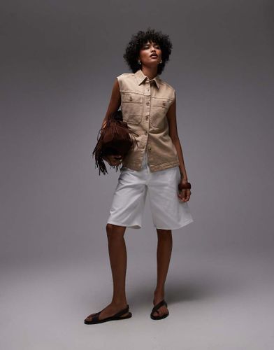 Short en sergé de denim ample à taille mi-haute et cinq poches - Arket - Modalova