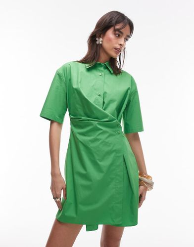 Robe chemise courte cache-caur en coton majoritaire à boutonnage - Arket - Modalova