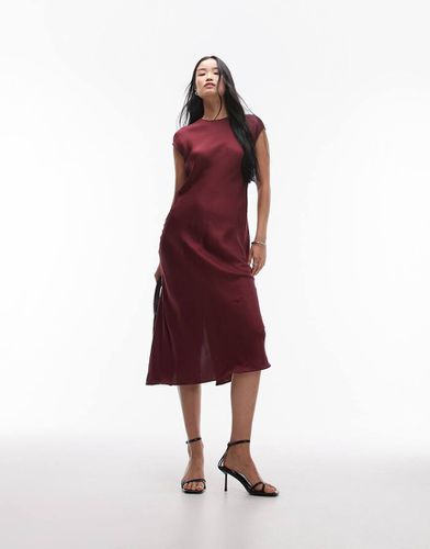 Vestito al polpaccio bordeaux con cuciture scivolate sulle spalle - Arket - Modalova