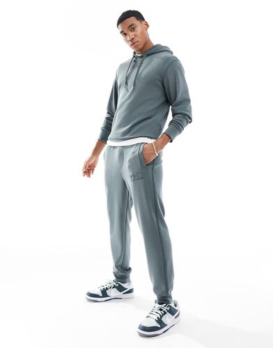 Joggers felpati antracite con logo in coordinato - Armani Exchange - Modalova