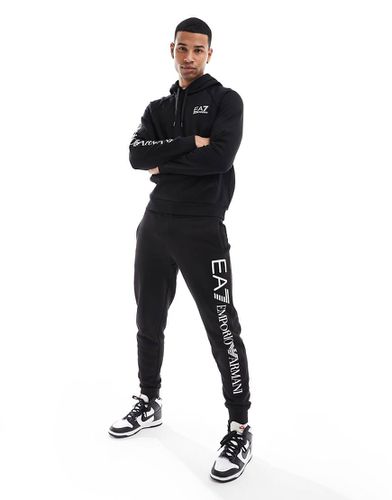 Armani - Joggers della tuta neri con logo sulla gamba in coordinato - EA7 - Modalova