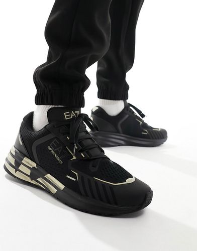 Armani - - Sneakers in rete di nylon Flyknit triplo con logo oro - EA7 - Modalova