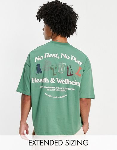 ASOS Actual - T-shirt oversize con stampa grafica "No Rest No Play" sul retro - ASOS DESIGN - Modalova