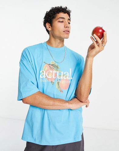 ASOS Actual - T-shirt oversize con stampa di frutta "Actual Health & Wellbeing" sul davanti - ASOS DESIGN - Modalova