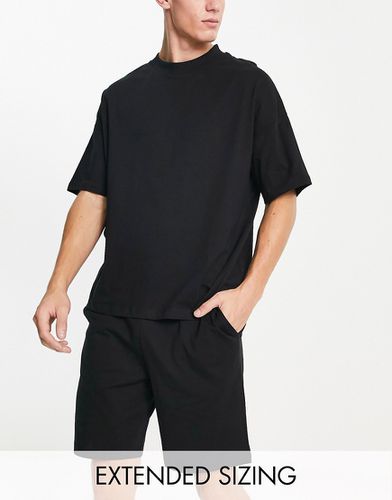 Completo pigiama con T-shirt oversize e pantaloncini in jersey - ASOS DESIGN - Modalova