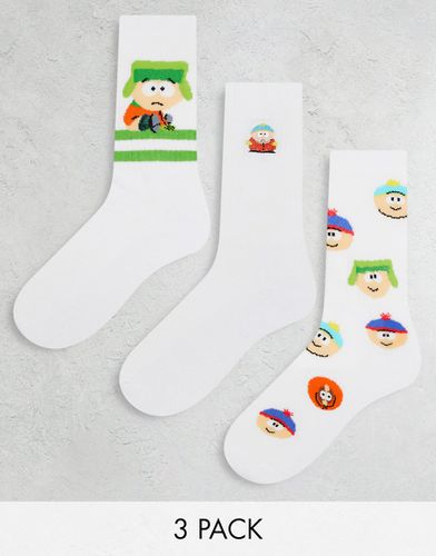 Confezione da 3 paia di calzini sportivi con stampa "South Park" - ASOS DESIGN - Modalova
