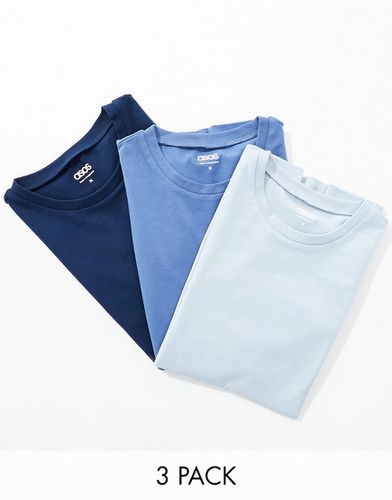 Confezione da 3 T-shirt attillate girocollo in colorazioni multiple - ASOS DESIGN - Modalova