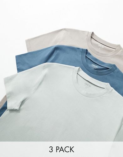Confezione da 3 T-shirt girocollo in colorazioni multiple - ASOS DESIGN - Modalova