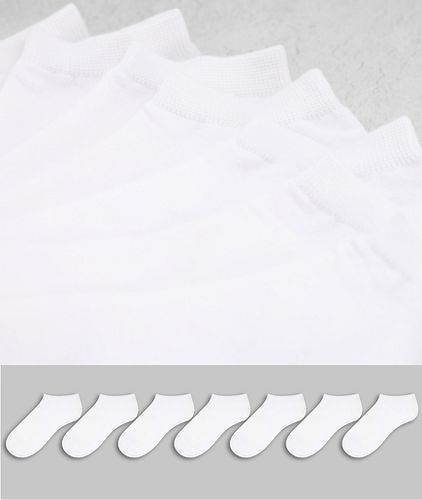Confezione risparmio da 7 paia di calzini sportivi bianchi - ASOS DESIGN - Modalova