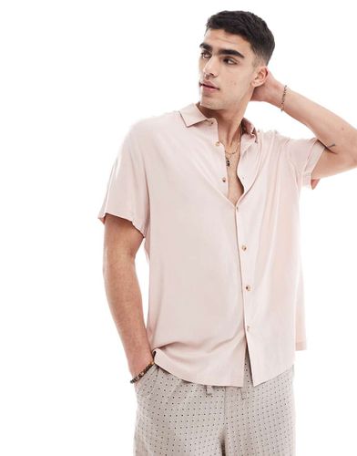 Camicia comoda in viscosa polvere - ASOS DESIGN - Modalova