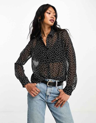 Camicia morbida a maniche lunghe a pois - ASOS DESIGN - Modalova